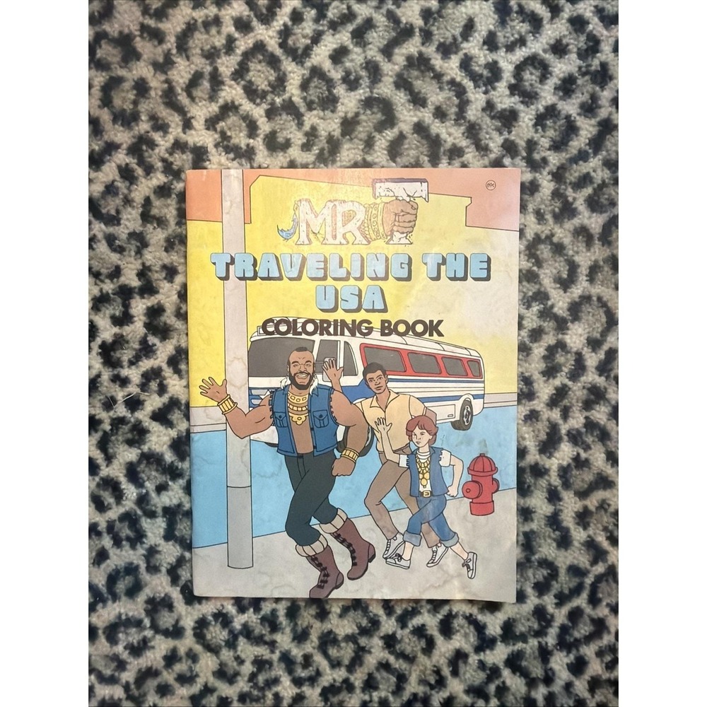 1983 Ruby-Spears Mr. T Traveling The USA Coloring Book‎ Partial Colored/used